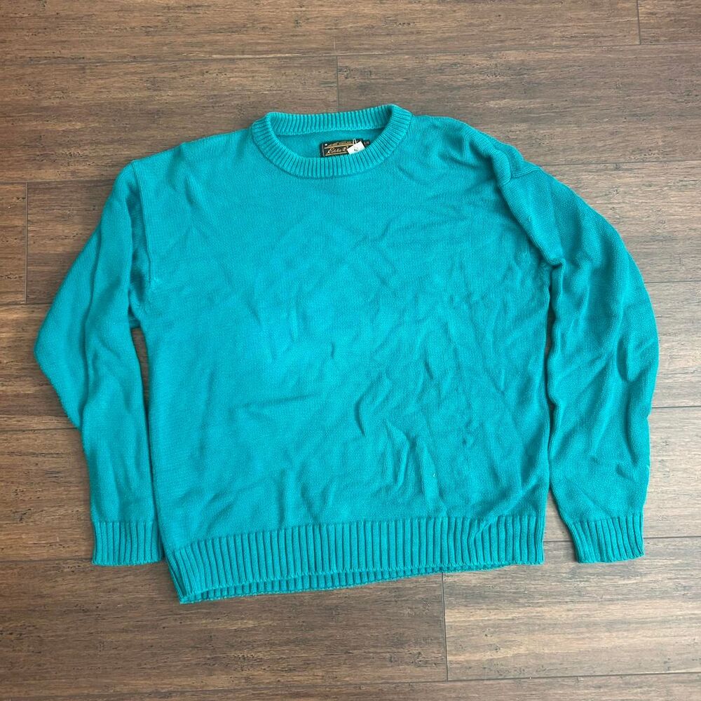 Men's Blue and Green Jumper